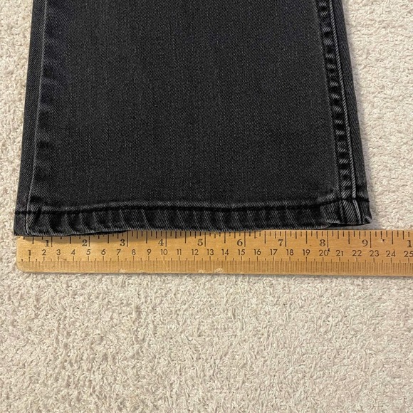 Levis 518 Women's Bootcut Jeans Size 3M Y2K Flared Wide Leg Faded Black Stretch - Picture 7 of 8